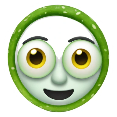 Emoji with cucumber on eyes sticker