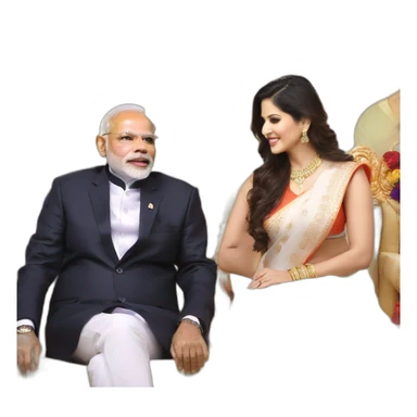 Narendra Modi with sunny leone sticker