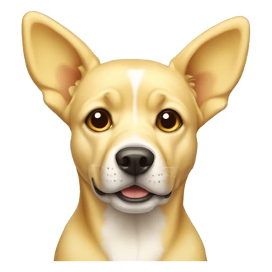 Light yellow dog with large ears  sticker