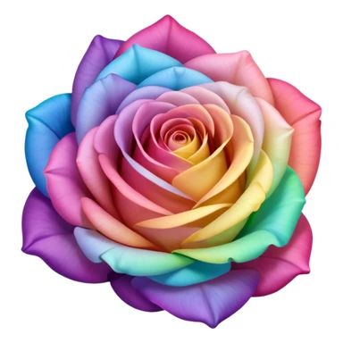 Pastel Rainbow Rose sticker
