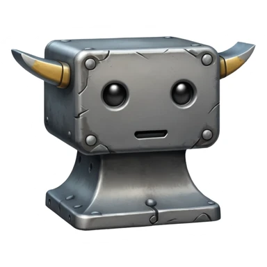 Anvil with a face sticker
