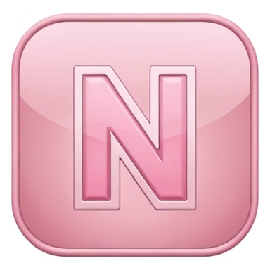 Netflix aesthetic "N" logo in pastel pink sticker