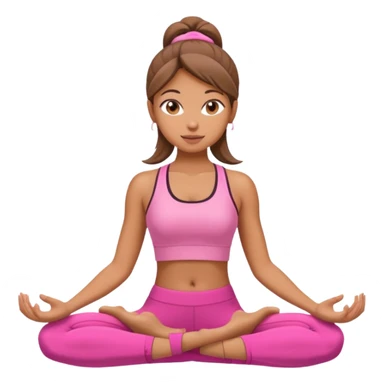 yoga girl in pink  sticker