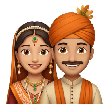 2 indian couple sticker