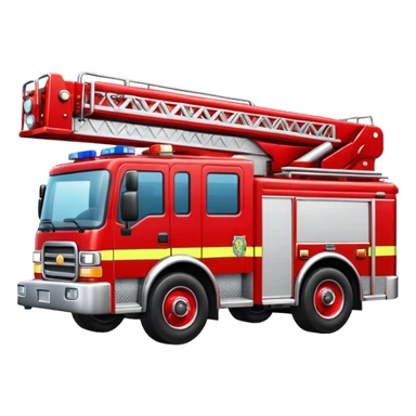 red fire truck sticker