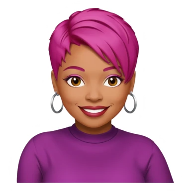 Tionne T-Boz Watkins with short magenta red hair sticker