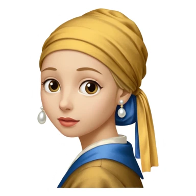 Girl with a Pearl Earring painting sticker