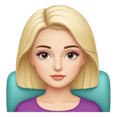 lady is relaxing (lash and brows salon) sticker