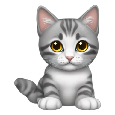 Chaton gris sticker