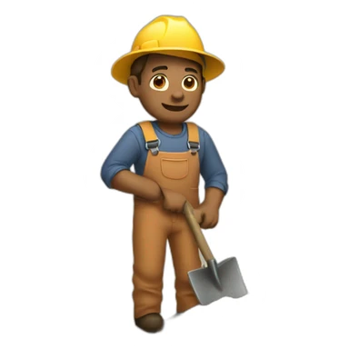 Man who's digging sticker