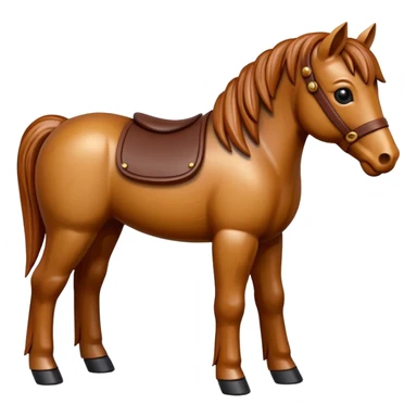 wood carved mini horse sticker