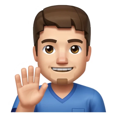 A minecraft character Steve which is doing mean 67 sticker