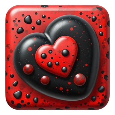  Tumbled glossy shiny black and red Bloodstone sticker