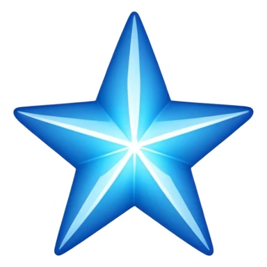 Estrella de color azul sticker