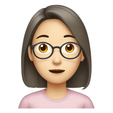 adhd korean woman sticker