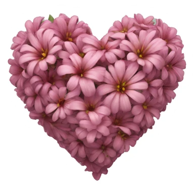 Flower heart sticker