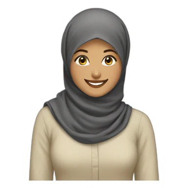 Hijabi happy sticker