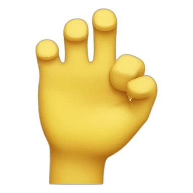 Normal yellow circle emoji with finger up to mouth and finger pointing to its jawline sticker