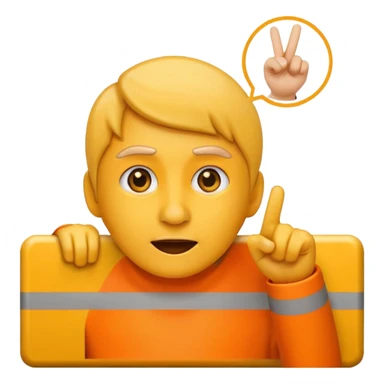 Generate me emoji sticker omg combination of these two 🚧👃🏻 sticker