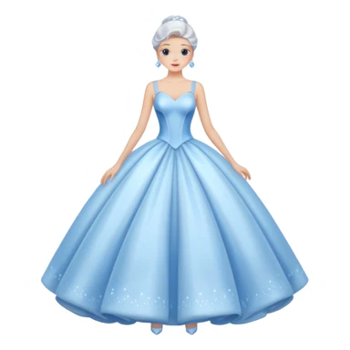 The bubble dress is typically a voluminous ball gown, designed to make Glinda look like she’s literally floating in a bubble. It features:  Pale blue or shimmering white-blue hues  sticker