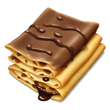 Crepes with chocolate sticker