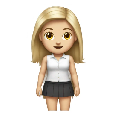 White girl with mini skirt  sticker