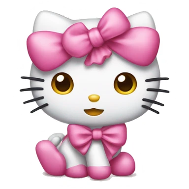 Hello kitty with bow  sticker