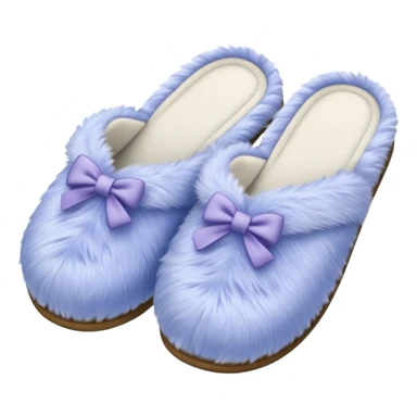 periwinkle faux fur slippers sticker