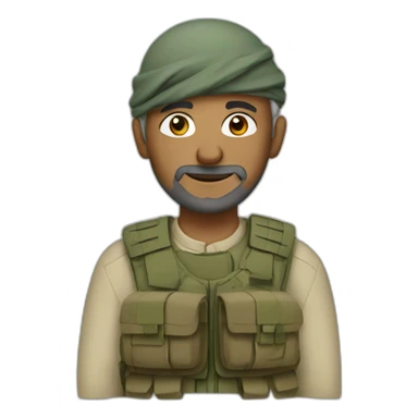 Old Muslim soldier sticker