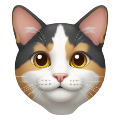Tricolor cat sticker