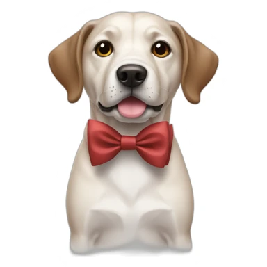 Dog with bow tie sticker