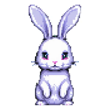 rabbit with long ears sticker