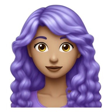 Coeur bleu et violet mélanger sticker