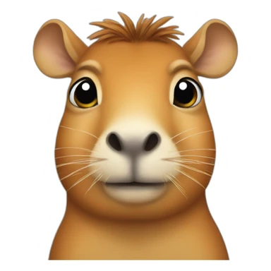 Capivara with a thing face sticker