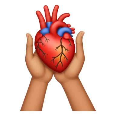 hand heart on head sticker