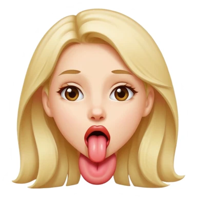 Girl sticking tongue out sticker