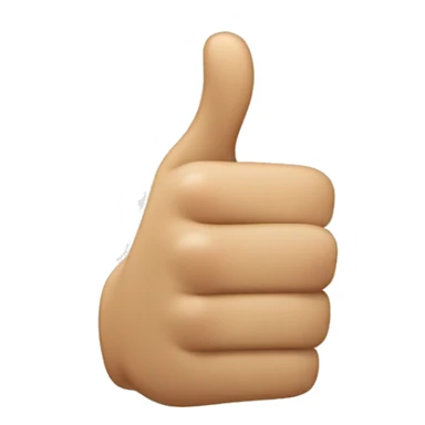 the thumbs up emoji but the thumb is bent forwards sticker