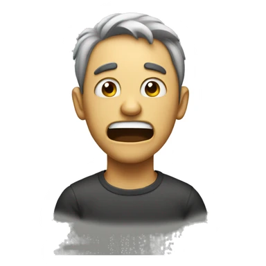 Man screaming with his eyes crossed sticker