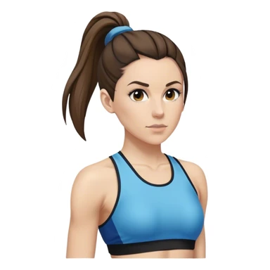 Melanie chisholm with a high ponytail wearing athletic attire sticker