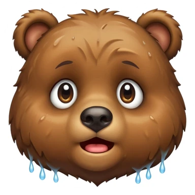 cute bear that is crying sticker