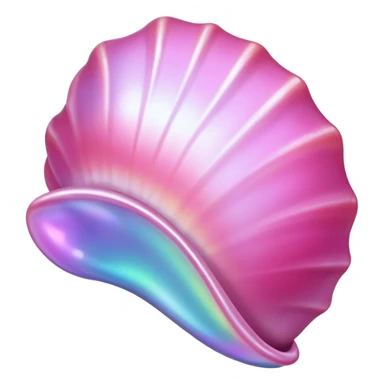 pink shell with pearlescent sheen sticker