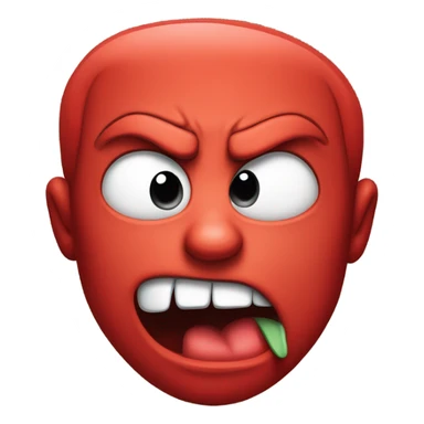 angry emoji sticking tongue sticker