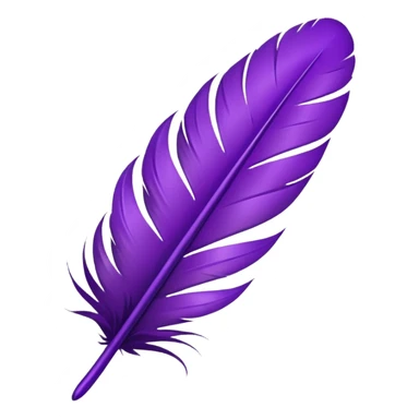 Purple feather modern minimailstic design with removed background 🪶 sticker