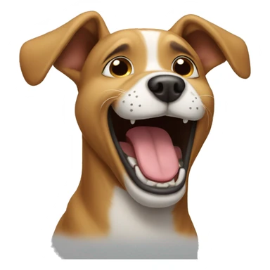 Dog laughing sticker