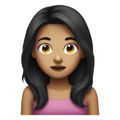 Girl whit Dark hair sleepy  sticker