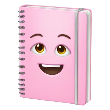 Light pink note book  sticker