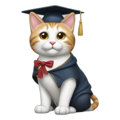 educated cat sticker