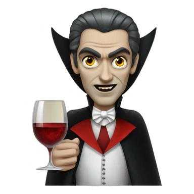 Dracula or contessa with Glass of blood sticker
