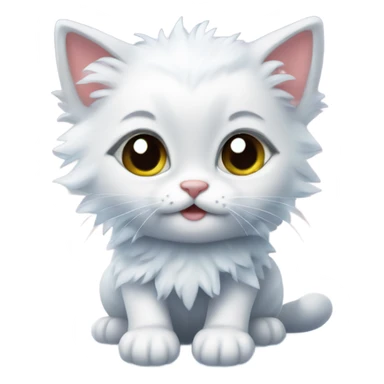 Little kitten look at the snowflake  sticker