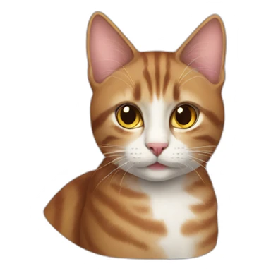 cat with haelthy hart sticker